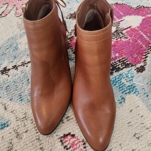 Vince Camuto Tan Leather Ankle Boots